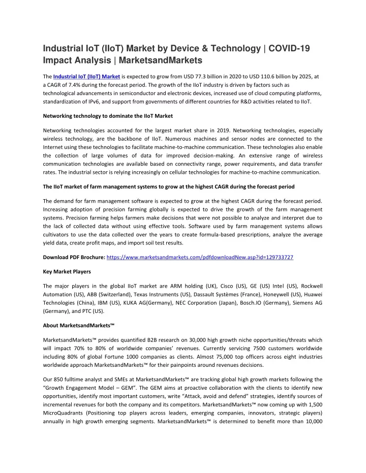 industrial iot iiot market by device technology