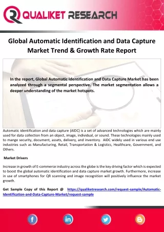 global automatic identification and data capture