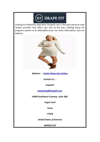 looking for maternity style box drapefit