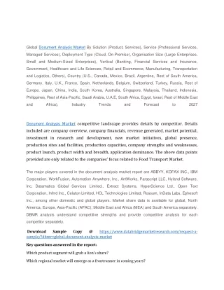 global document analysis market by solution
