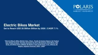 electric bikes market set to reach usd 26 billion billion by 2026 cagr 7 1
