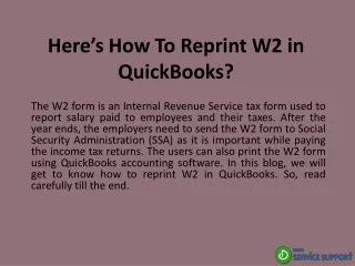here s how to reprint w2 in quickbooks