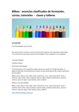bilbao anuncios clasificados de formaci n cursos