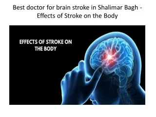 best doctor for brain stroke in shalimar bagh