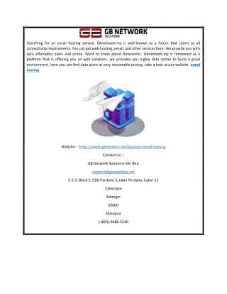searching for an email hosting service gbnetwork