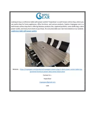 Conference Table With Power Outlets | Impecgear.com