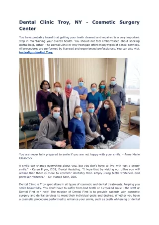 dental clinic troy ny cosmetic surgery center