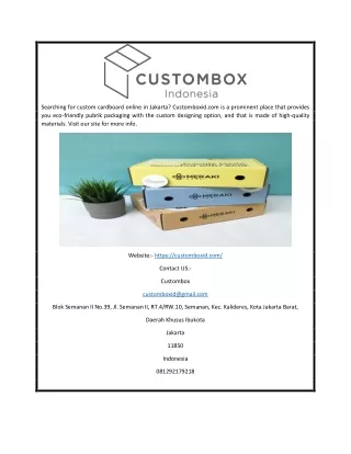 searching for custom cardboard online in jakarta