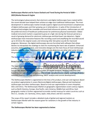 stethoscopes market and its future outlook