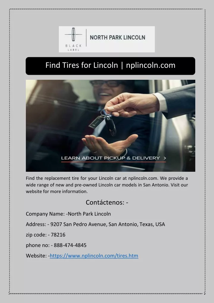 find tires for lincoln nplincoln com