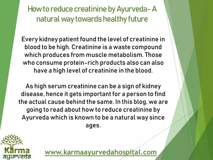 how to reduce creatinine by ayurveda a natural