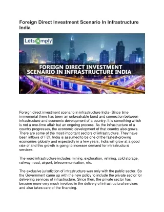foreign direct investment scenario