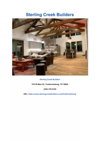 sterling creek builders