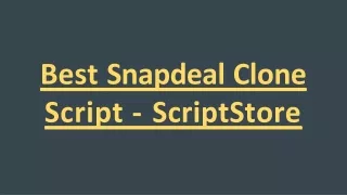 best snapdeal clone script scriptstore