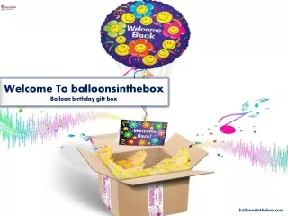 Balloon birthday gift box