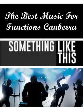 the best music for functions canberra