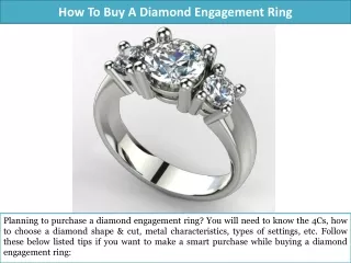 how to buy a diamond engagement ring