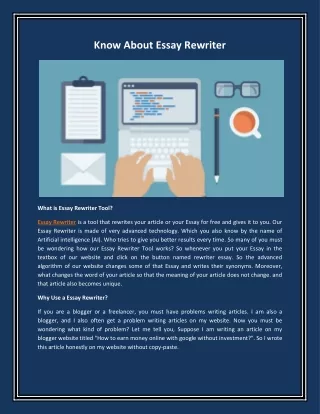 know about essay rewriter