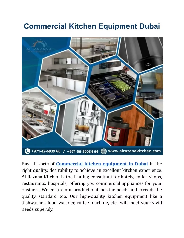 commercial kitchen equipment dubai