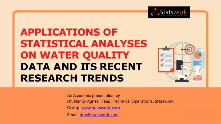 applications of statistical analyses on water