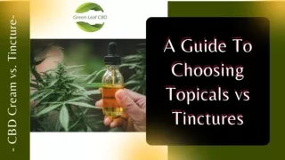 CBD Cream vs. Tincture: Differences and How to Choose