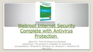 Webroot Internet Security Complete with Antivirus Protection