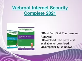 Webroot Internet Security Complete 2021
