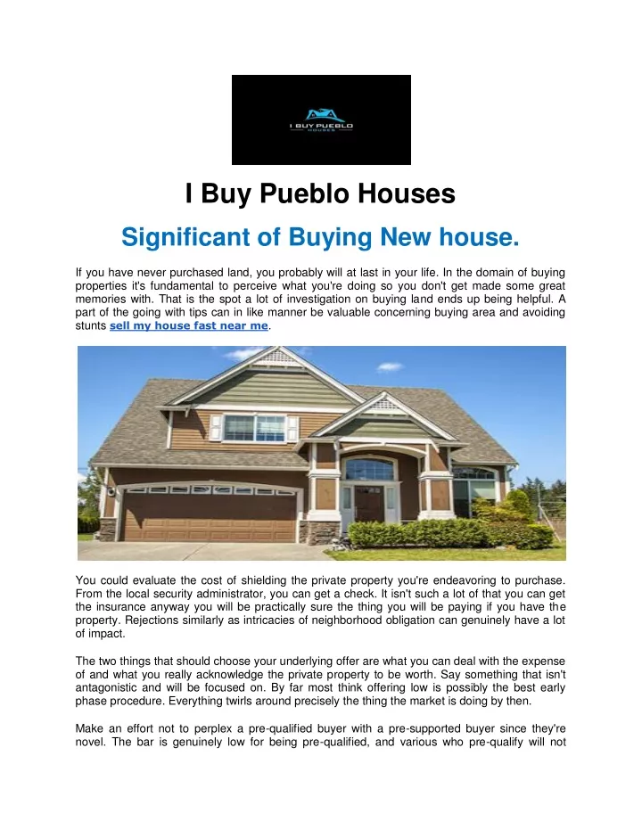 i buy pueblo houses significant of buying