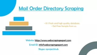 it s fresh and high quality database get free sample from us