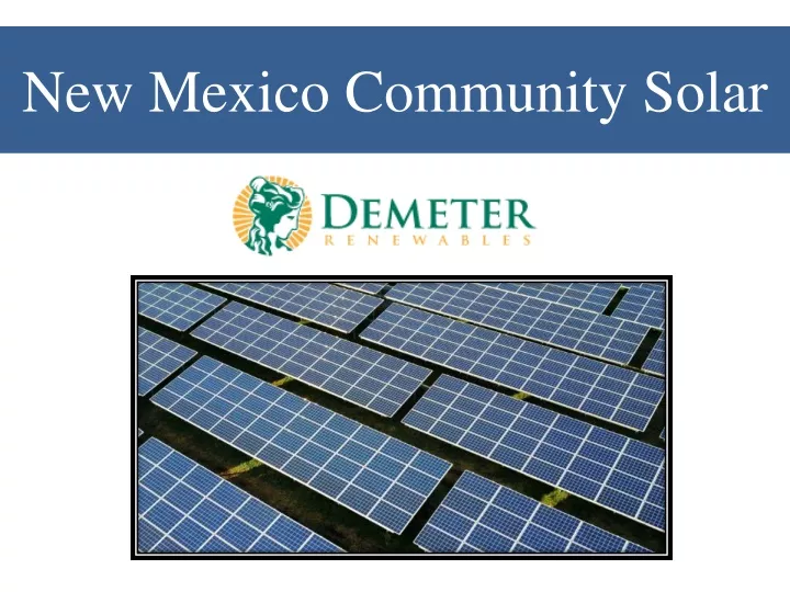 new mexico community solar