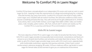 PG in Laxmi Nagar New Delhi | Girls PG In Laxmi Nagar Near Metro Station