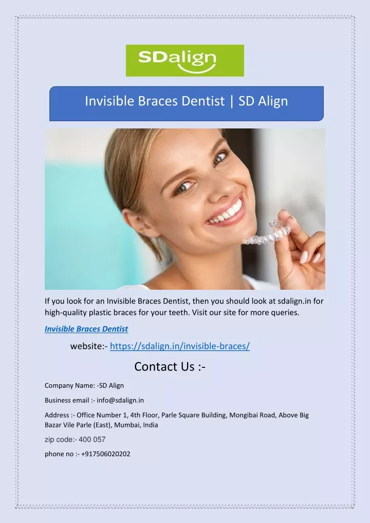 invisible braces dentist sd align