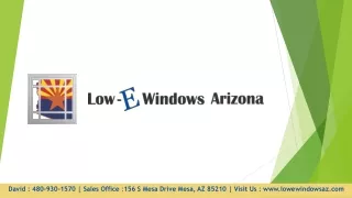 Low-E Windows Arizona PPT