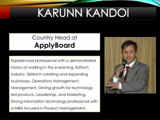 Karunn Kandoi - Country Head at ApplyBoard