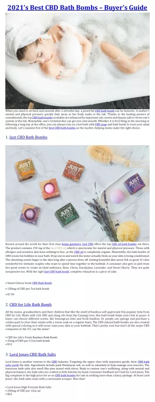 2021 s best cbd bath bombs buyer s guide