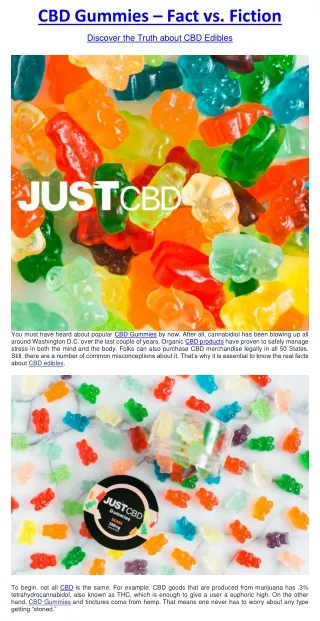 cbd gummies fact vs fiction