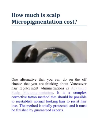 how much is scalp micropigmentation cost