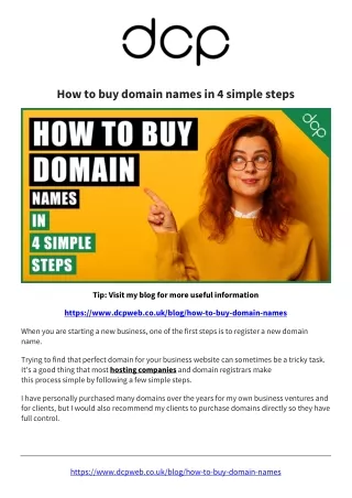 How to Buy Domain Names in 4 Simple Steps