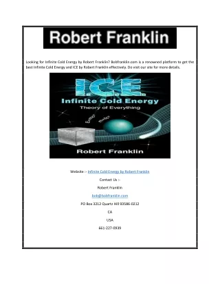 looking for infinite cold energy by robert