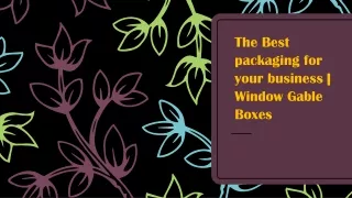 Window gable box and white box packaging