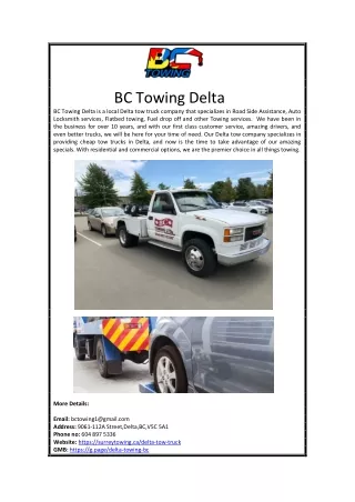 bc towing delta bc towing delta is a local delta