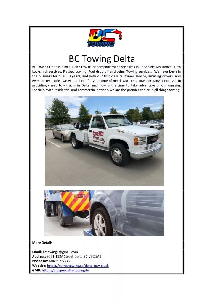 bc towing delta bc towing delta is a local delta
