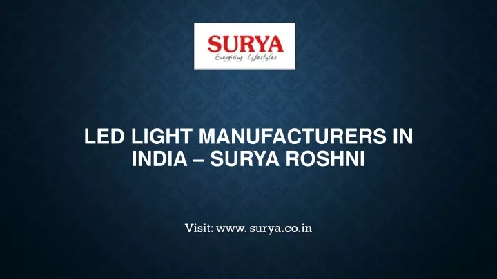 led light manufacturers in india surya roshni