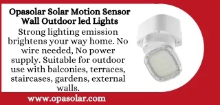 Opasolar Solar Motion Sensor Wall Outdoor led Lights