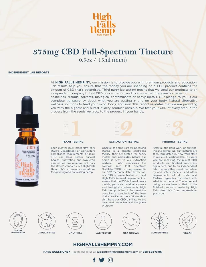 375mg cbd full spectrum tincture 0 5oz 15ml mini