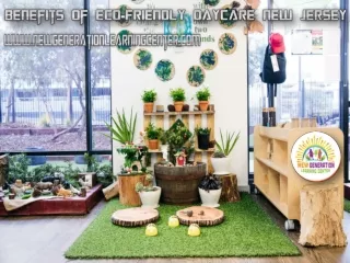 Benefits of Eco-Friendly Daycare New Jersey