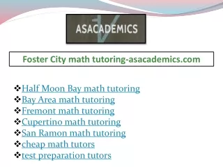 Fremont math tutoring