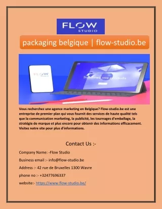 packaging belgique | flow-studio.be
