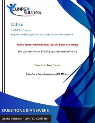New And Best Quality Citrix 1Y0-241 PDF Questions (2021)