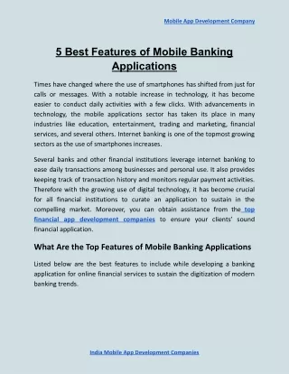 mobile app development company
